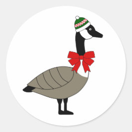 Christmas Canadian Goose Stickers