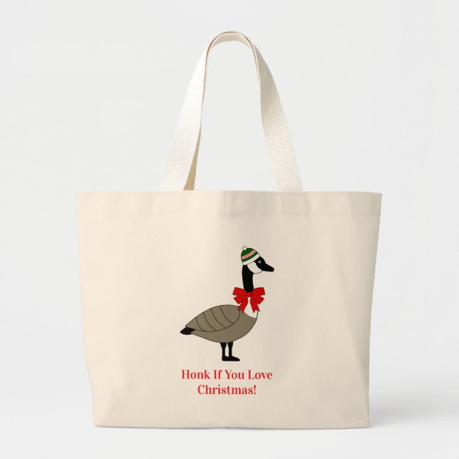 Christmas Canadian Goose Tote Bag Jumbo Stoffbeutel (Vorne)