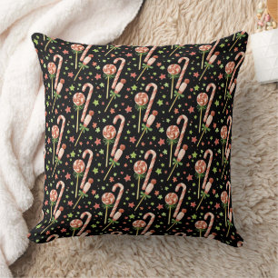 Christmas Candies Pattern Throw Kissen