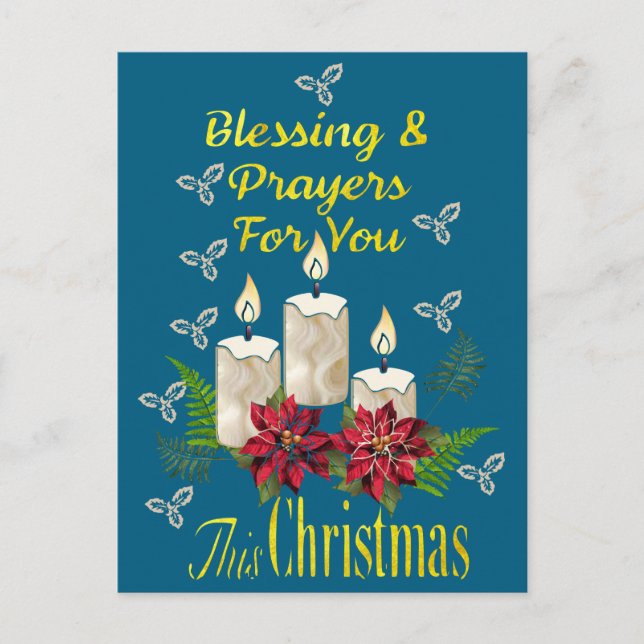 Christmas Candle Blessings and Prayers Postkarte (Vorderseite)