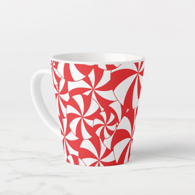 Christmas Candy Cane Coffee Mug Red and White Cup Milchtasse (Linke Ecke)