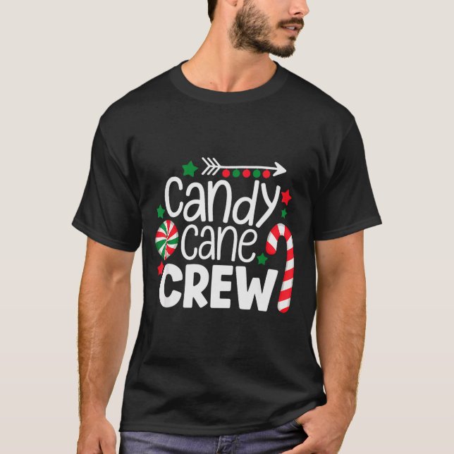 Christmas Candy Cane Crew Shirt Women Girls Boys K (Vorderseite)