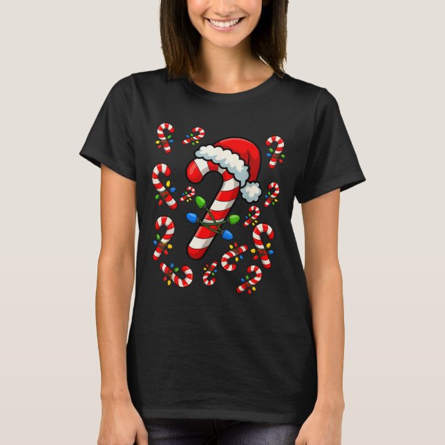 Christmas Candy Cane Crew Xmas Holiday Family Matc T-Shirt (Vorderseite)