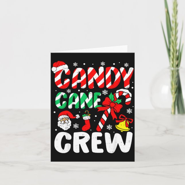 Christmas Candy Cane Crew Xmas Holiday Toddler Kid Karte (Vorderseite)