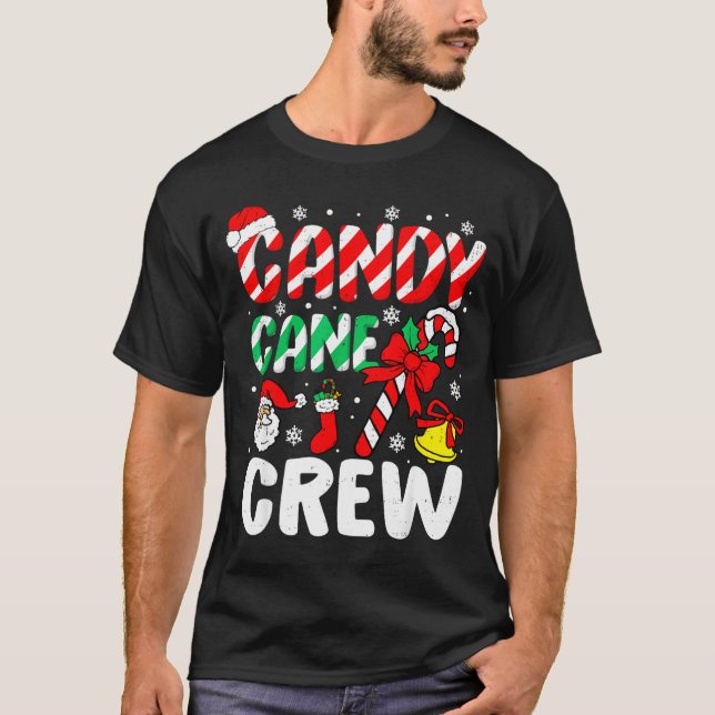 Christmas Candy Cane Crew Xmas Holiday Toddler Kid T-Shirt (Vorderseite)