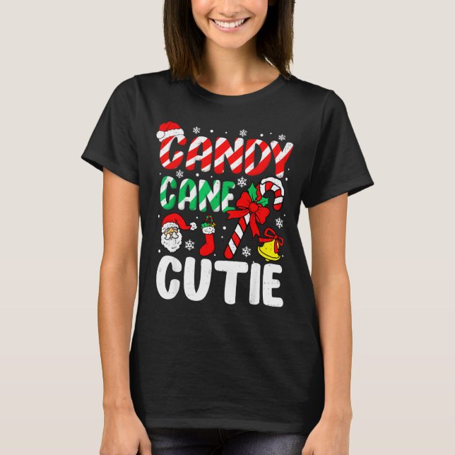 Christmas Candy Cane Cutie Xmas Holiday Toddler Ki T-Shirt (Vorderseite)