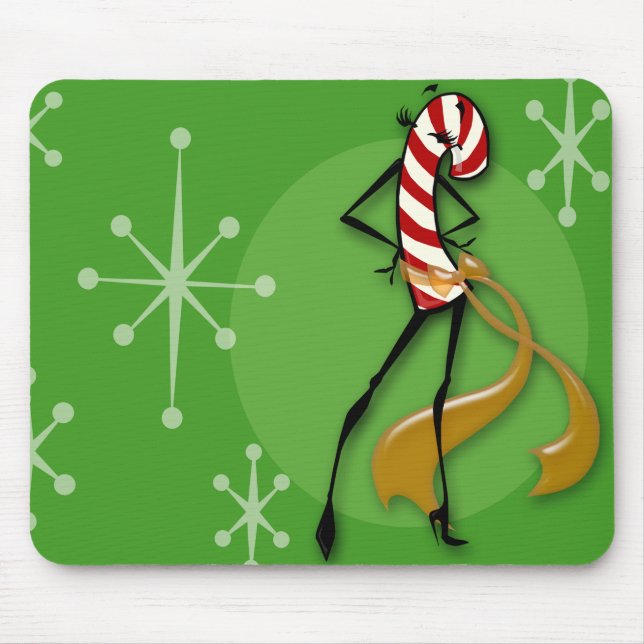 CHRISTMAS CANDY CANE FRAMAN MOUSE PAD MOUSEPAD (Vorne)