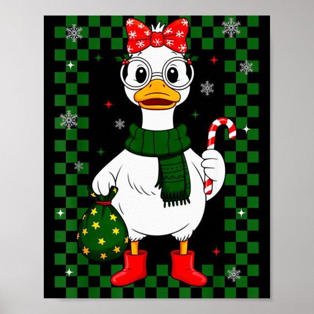 Christmas Candy Cane Goose Matching Couple Xmas Bo Poster (Vorne)