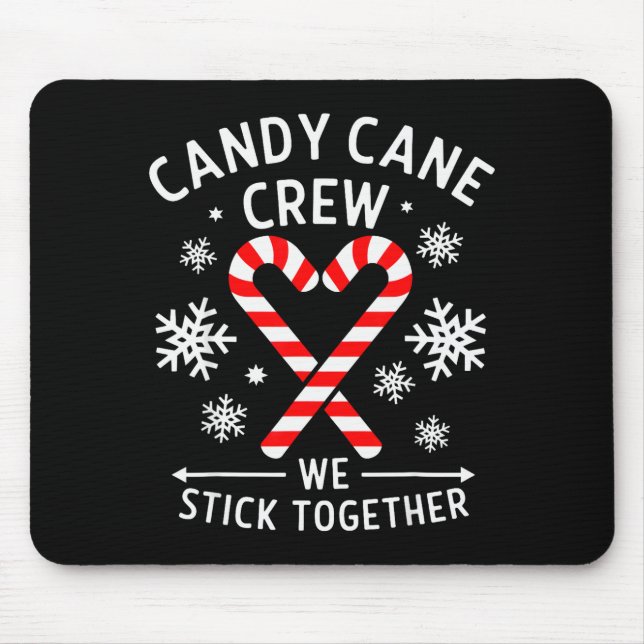 Christmas Candy Cane Heart Holiday Family Matching Mousepad (Vorne)