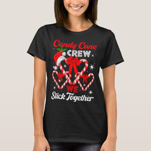 Christmas Candy Cane Heart Holiday Family Matching T-Shirt (Vorderseite)