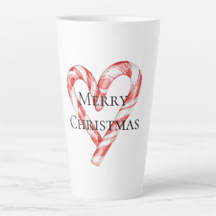 Christmas Candy Cane Heart Milchtasse
