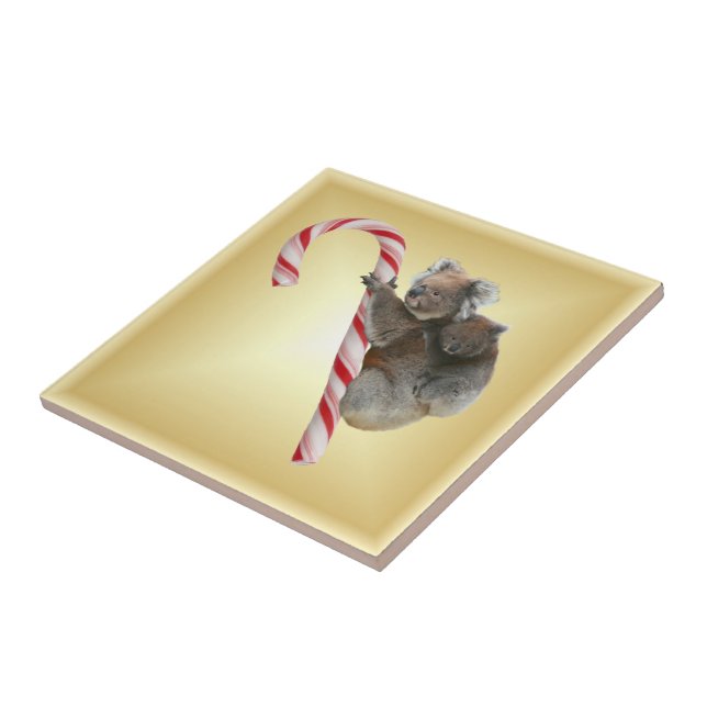 Christmas Candy Cane Koalas Fliese (Seite)