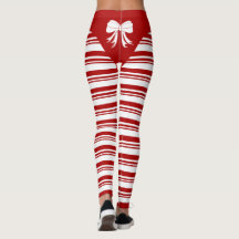 Christmas Candy Cane Leggings