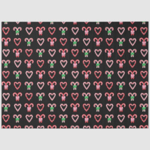 Christmas Candy Cane Pattern Seidenpapier