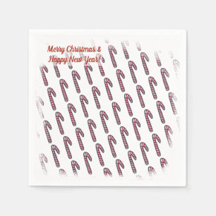Christmas Candy Cane Serviette