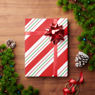 Christmas Candy Cane Stripes ID259 Geschenkpapier