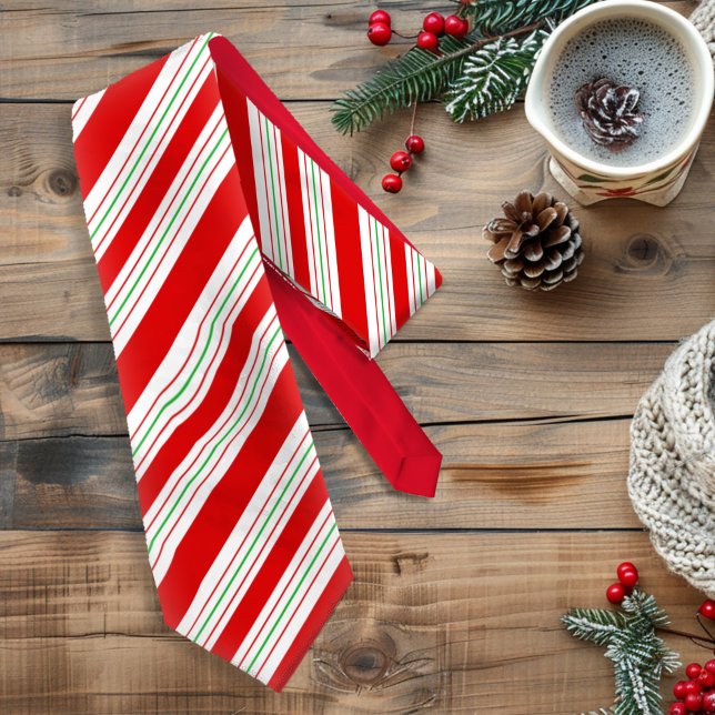 Christmas Candy Cane Stripes ID259 Krawatte (Von Creator hochgeladen)