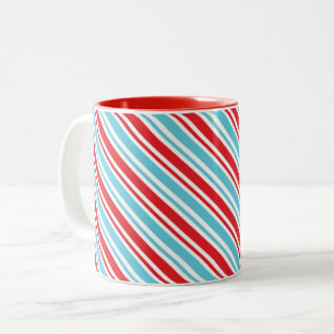 CHRISTMAS CANDY CANE STRIPES niedliches, modernes  Zweifarbige Tasse