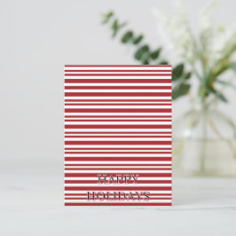 Christmas Candy Cane Stripes Postkarte