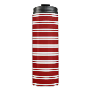 Christmas Candy Cane Stripes Thermosbecher