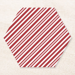 Christmas Candy Cane Stripes Untersetzer