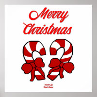 Christmas Candy Canes Poster