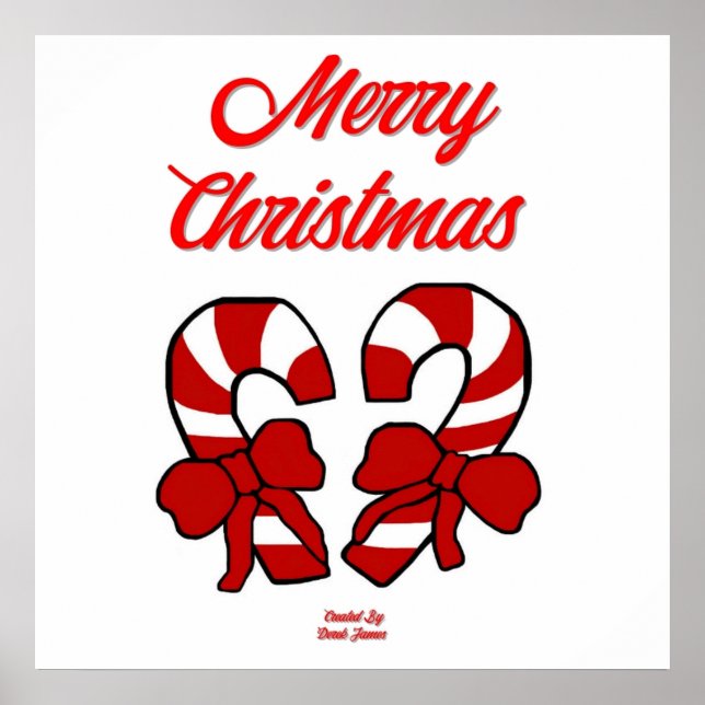 Christmas Candy Canes Poster (Vorne)