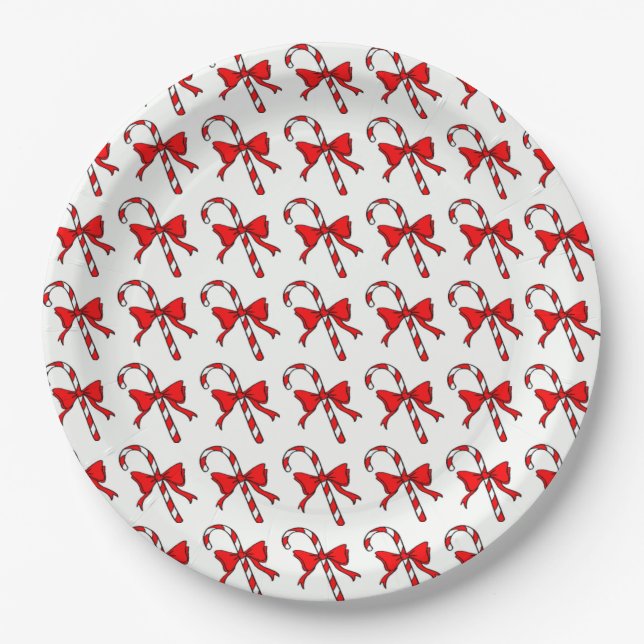 CHRISTMAS CANDYCANE PAPPTELLER (Vorderseite)