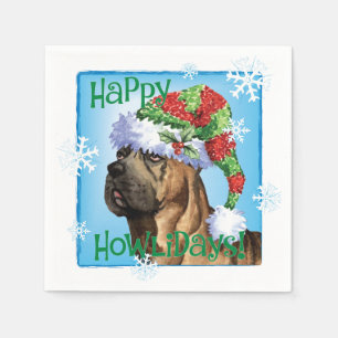 Christmas Cane Corso Serviette