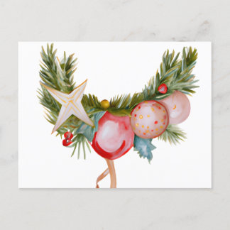 Christmas Card Best Wishes Christmas Ornatments Fe Postkarte