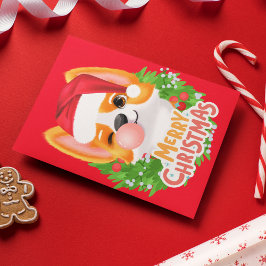 Christmas Card for Dog Lovers: Super Cute Corgi Ankündigung