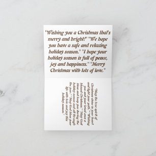 CHRISTMAS CARD GIFT-KARTE FÜR LIEBER NUR DIE CHRIS FEIERTAGSKARTE
