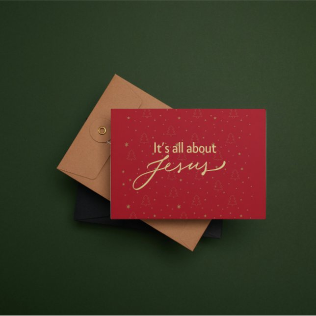 Christmas Card: It's all about Jesus #2 Mitteilungskarte (Von Creator hochgeladen)