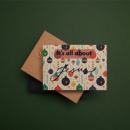 Christmas Card: It's all about Jesus Mitteilungskarte