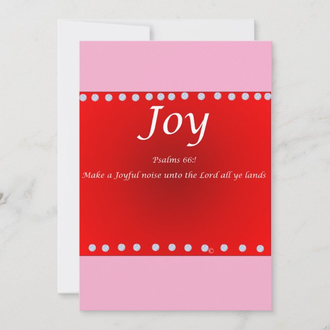 Christmas card -Joy Feiertagskarte (Vorderseite)
