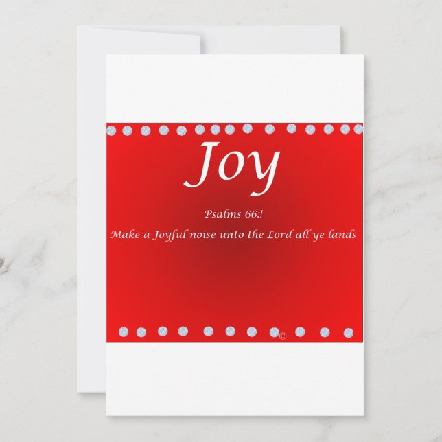 Christmas card -Joy Feiertagskarte (Vorderseite)