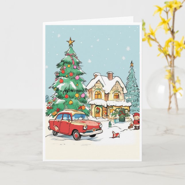 Christmas card karte (Gelbe Blume)