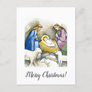 Christmas Card Merry Christmas Wishes Bethlehem  F Postkarte