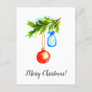 Christmas Card Merry Christmas Wishes Ornatments Postkarte