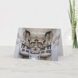 Christmas card of a baroque organ in Germany Dankeskarte