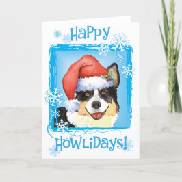 Christmas Cardigan Welsh Corgi Feiertagskarte