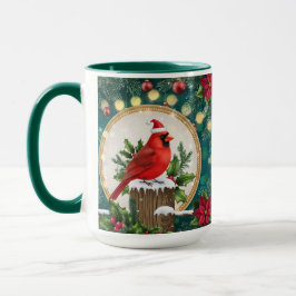 Christmas Cardinal Mug | Red Bird Holiday Coffee Tasse