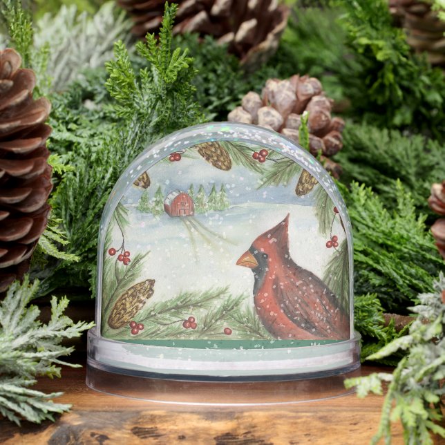 Christmas Cardinal Snow Globe  Schneekugeln (Winter)