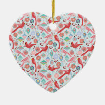 Christmas Cardinals Midcentury Modern