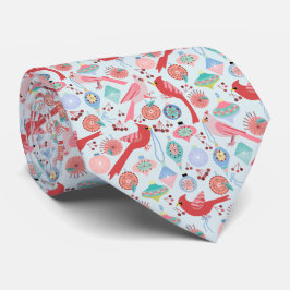 Christmas Cardinals Midcentury Modern Neck Tie Krawatte
