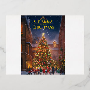 CHRISTMAS CARDS FOLIEN FEIERTAGSPOSTKARTE