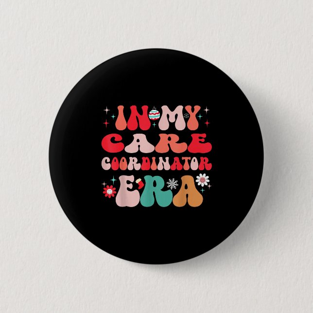 Christmas Care Coordinator For Funny Men Women Kid Button (Vorderseite)