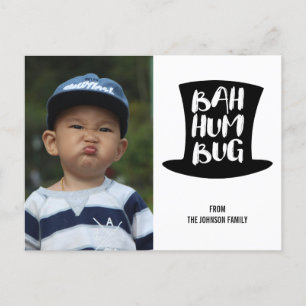 Christmas Carol Bah Humbug Holiday Foto Postkarte