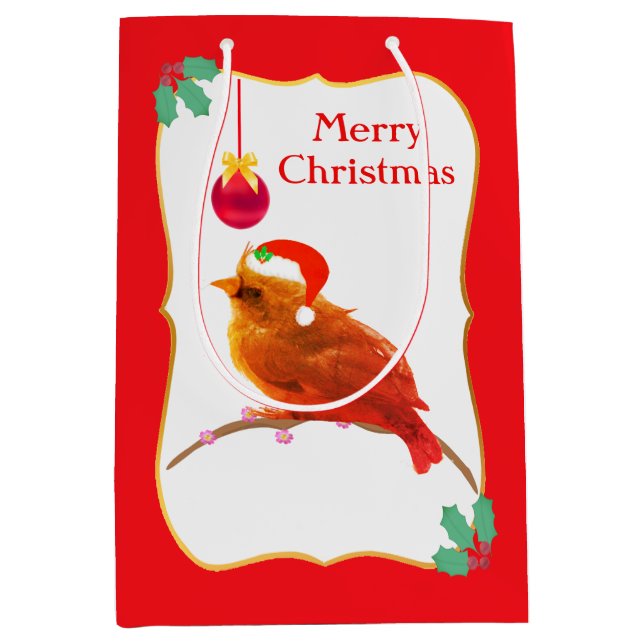 Christmas Carol Little Bird Mittlere Geschenktüte (Vorderseite)