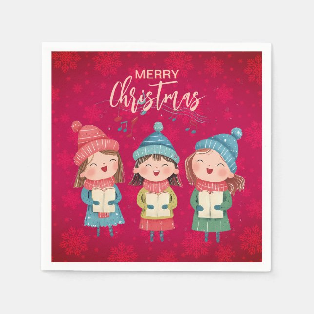 Christmas Carol Serviette (Vorderseite)